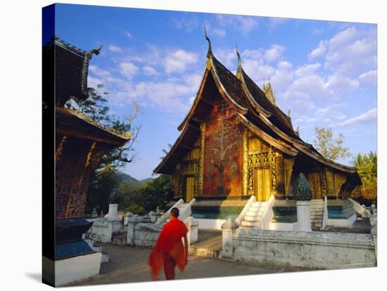 Classic Lao Temple Architecture, Wat Xieng Thong, Luang Prabang, Laos-Gavin Hellier-Stretched Canvas