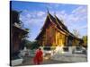 Classic Lao Temple Architecture, Wat Xieng Thong, Luang Prabang, Laos-Gavin Hellier-Stretched Canvas