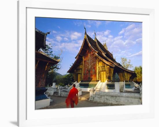 Classic Lao Temple Architecture, Wat Xieng Thong, Luang Prabang, Laos-Gavin Hellier-Framed Photographic Print