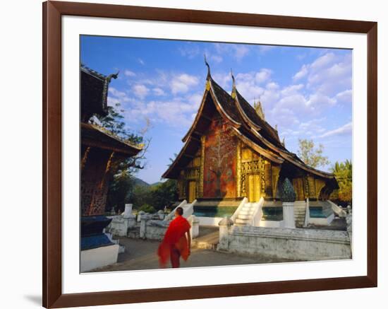 Classic Lao Temple Architecture, Wat Xieng Thong, Luang Prabang, Laos-Gavin Hellier-Framed Photographic Print