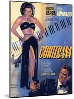 Classic Mexican Movie: Courtesana with Mecedes Barba-null-Mounted Giclee Print