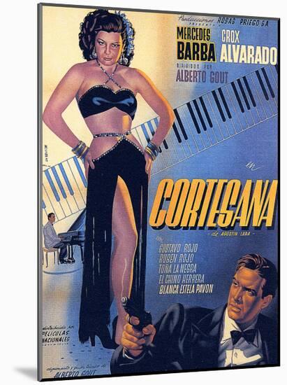 Classic Mexican Movie: Courtesana with Mecedes Barba-null-Mounted Giclee Print