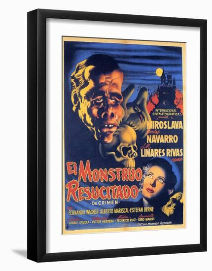 Classic Mexican Movie: El Monstruo Resucitado-null-Framed Giclee Print