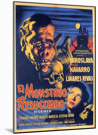 Classic Mexican Movie: El Monstruo Resucitado-null-Mounted Giclee Print