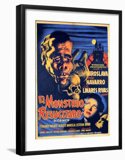 Classic Mexican Movie: El Monstruo Resucitado-null-Framed Giclee Print