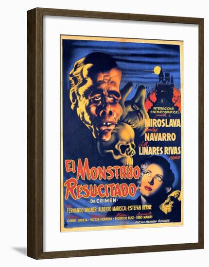 Classic Mexican Movie: El Monstruo Resucitado-null-Framed Giclee Print