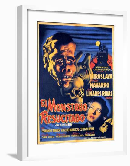 Classic Mexican Movie: El Monstruo Resucitado-null-Framed Giclee Print