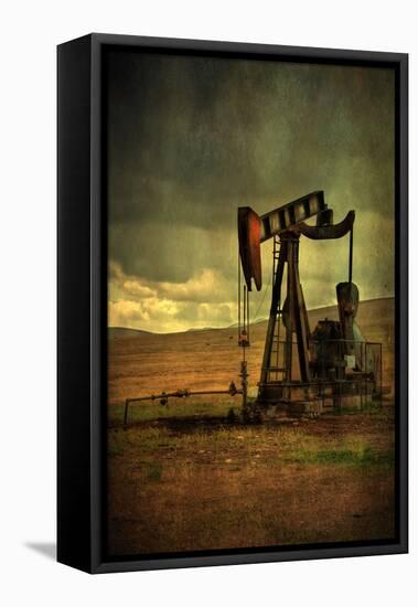 Classic Oil Rig, Central California-Vincent James-Framed Stretched Canvas