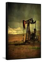 Classic Oil Rig, Central California-Vincent James-Framed Stretched Canvas