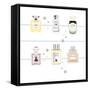 Classic Perfumes-Claire Huntley-Framed Stretched Canvas