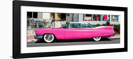 Classic Pink Cars of South Beach - Miami - Florida-Philippe Hugonnard-Framed Photographic Print