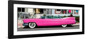 Classic Pink Cars of South Beach - Miami - Florida-Philippe Hugonnard-Framed Photographic Print