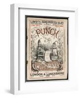 Classic Punch Cover with Mr. Punch and His Dog Toby-Richard Doyle-Framed Art Print