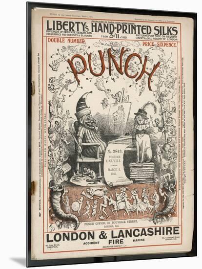 Classic Punch Cover with Mr. Punch and His Dog Toby-Richard Doyle-Mounted Art Print