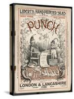 Classic Punch Cover with Mr. Punch and His Dog Toby-Richard Doyle-Stretched Canvas
