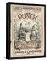 Classic Punch Cover with Mr. Punch and His Dog Toby-Richard Doyle-Framed Stretched Canvas