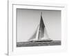 Classic racing sailboat-null-Framed Art Print