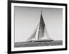 Classic racing sailboat-null-Framed Art Print