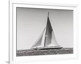 Classic racing sailboat-null-Framed Art Print