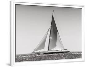 Classic racing sailboat-null-Framed Art Print