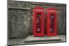 Classic Red British Telephone Box in Edinburgh, Scotland-Lisa_A-Mounted Photographic Print