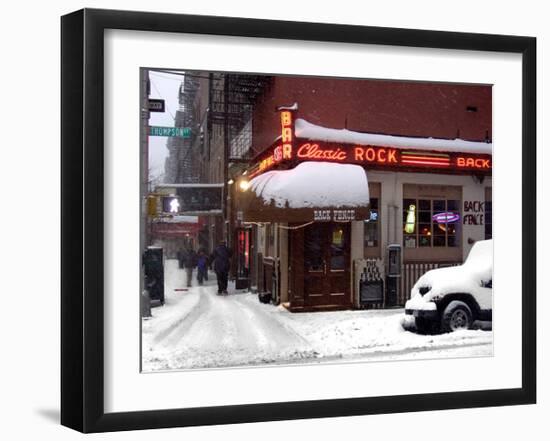 Classic Rock Bar, Winter-Igor Maloratsky-Framed Art Print