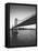 Classic San Francisco Bay Bridge in Black and White-null-Framed Stretched Canvas