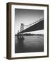 Classic San Francisco Bay Bridge in Black and White-null-Framed Photographic Print