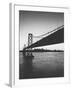 Classic San Francisco Bay Bridge in Black and White-null-Framed Photographic Print