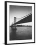 Classic San Francisco Bay Bridge in Black and White-null-Framed Photographic Print