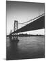 Classic San Francisco Bay Bridge in Black and White-null-Mounted Photographic Print