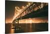 Classic San Francisco Cityscape and Bay Bridge-Vincent James-Stretched Canvas