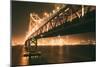 Classic San Francisco Cityscape and Bay Bridge-Vincent James-Mounted Premium Photographic Print