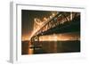 Classic San Francisco Cityscape and Bay Bridge-Vincent James-Framed Photographic Print