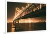 Classic San Francisco Cityscape and Bay Bridge-Vincent James-Framed Photographic Print