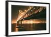 Classic San Francisco Cityscape and Bay Bridge-Vincent James-Framed Photographic Print