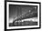 Classic San Francisco in Black and White, Bay Bridge at Night-Vincent James-Framed Photographic Print