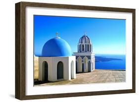 Classic Santorini Scene-Jeni Foto-Framed Photographic Print
