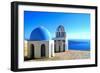 Classic Santorini Scene-Jeni Foto-Framed Photographic Print