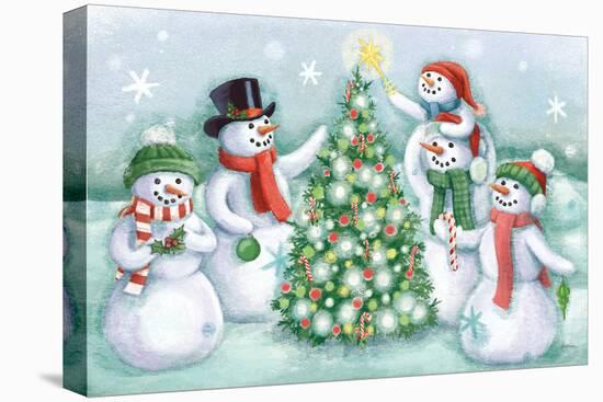 Classic Snowmen IV-Mary Urban-Stretched Canvas