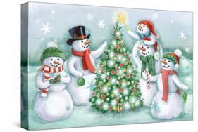 Classic Snowmen IV-Mary Urban-Stretched Canvas