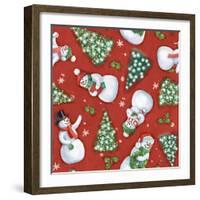 Classic Snowmen Step 01B-Mary Urban-Framed Art Print