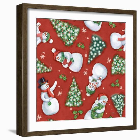 Classic Snowmen Step 01B-Mary Urban-Framed Art Print