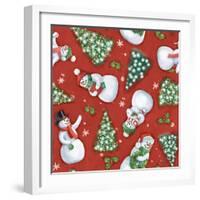 Classic Snowmen Step 01B-Mary Urban-Framed Art Print