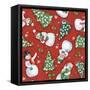 Classic Snowmen Step 01B-Mary Urban-Framed Stretched Canvas