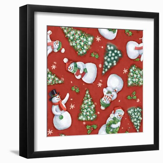 Classic Snowmen Step 01B-Mary Urban-Framed Art Print