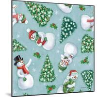 Classic Snowmen Step 01D-Mary Urban-Mounted Art Print