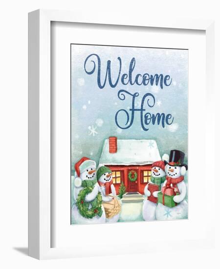 Classic Snowmen V-Mary Urban-Framed Art Print