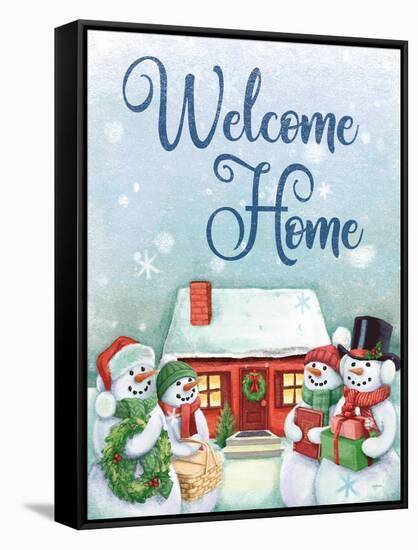 Classic Snowmen V-Mary Urban-Framed Stretched Canvas