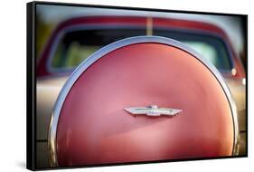 Classic Thunderbird Back View with the Spare Wheel Case-George Oze-Framed Stretched Canvas